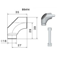 Závitová redukce BS414 pro zpětná zrcátka RIZOMA pro vybrané modely HARLEY DAVIDSON, hliník (1sada)